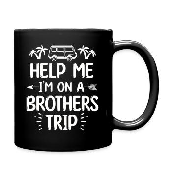 Frères et sœurs, je suis sur le chemin d’un frère - Mug uni - noir - Droite