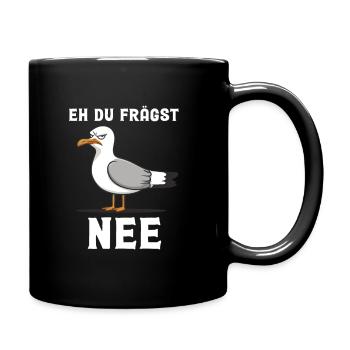 Avant que vous ne demandiez non, mouette - Mug uni - noir - Droite