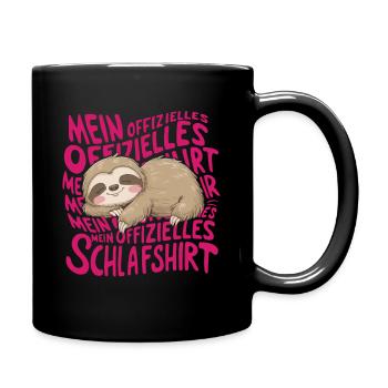 Mein offizielles Schlafshirt - Tasse einfarbig - Schwarz - Rechts