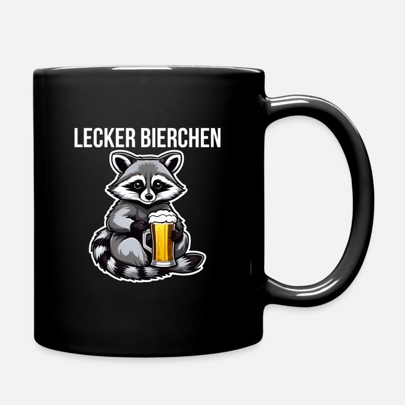 Raton laveur à la bière - Mug uni - noir