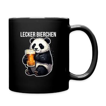Panda with Beer Yummy Beer Beer Meme - Full Colour Mug - black - Right