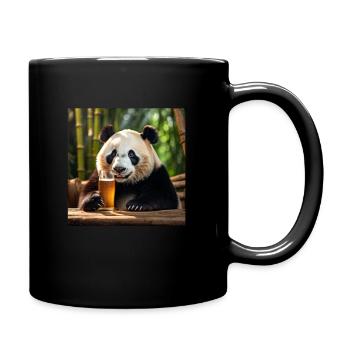 Panda with Beer Yummy Beer Beer Meme - Full Colour Mug - black - Right
