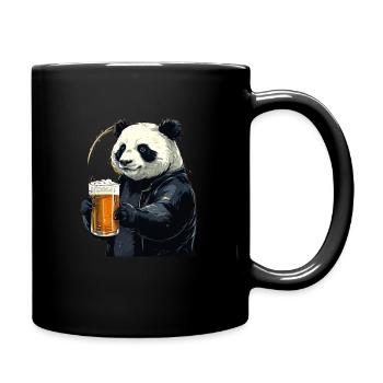 Panda with Beer Yummy Beer Beer Meme - Full Colour Mug - black - Right