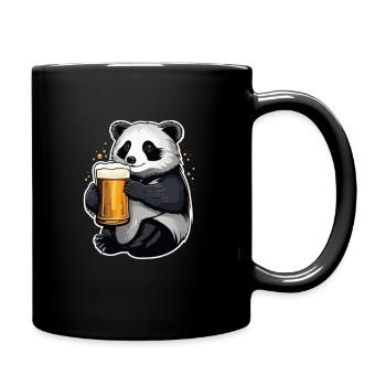 Panda with Beer Yummy Beer Beer Meme Gift - Full Colour Mug - black - Right