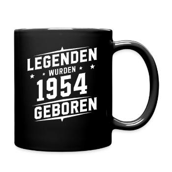 Legenden Wurden 1954 Geboren - Tasse einfarbig - Schwarz - Rechts