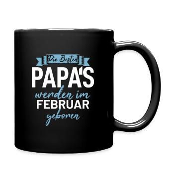Birthday Dad Gift Fathers Born in February - Full Colour Mug - black - Right