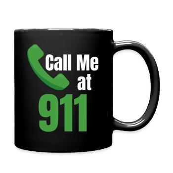 Call me at Dispatcher First - Full Colour Mug - black - Right