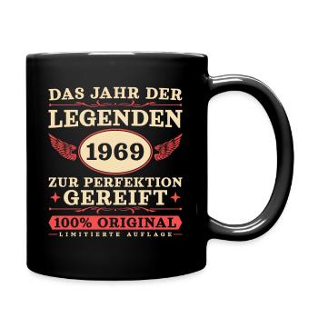 Jahr der Legenden 1969 geboren Vintage Geburtstag - Tasse einfarbig - Schwarz - Rechts
