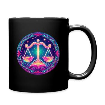Libra Zodiac Sign - Full Colour Mug - black - Right