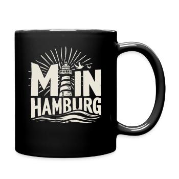 Moin hamburg Hambur Shirt - Tasse einfarbig - Schwarz - Rechts