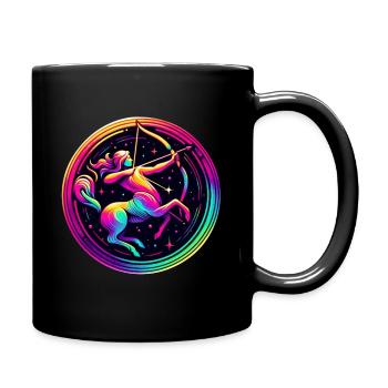 Sagittarius Zodiac Sign - Full Colour Mug - black - Right