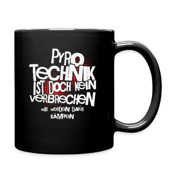 Pyrotechnics are not a crime - Meme Spruch - Full Colour Mug - black - Right