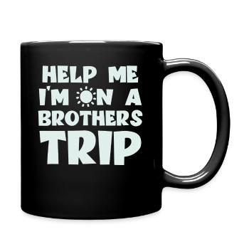 Frères et sœurs, je suis sur le chemin d’un frère - Mug uni - noir - Droite