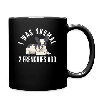 Bouledogue français drôle de dicton chien - Mug uni - noir - Droite