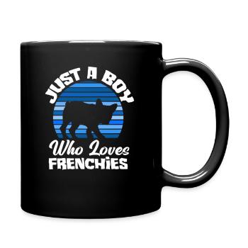 Bouledogue français garçon - Mug uni - noir - Droite