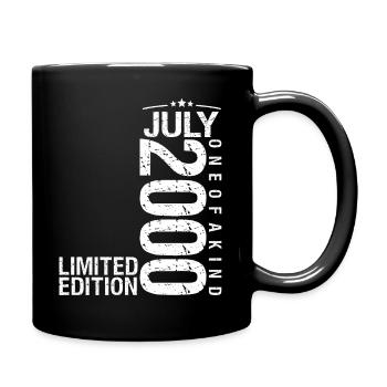 Juli 2000 Juli Jubiläum Juli 2000 - Tasse einfarbig - Schwarz - Rechts