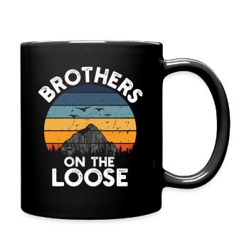 Brothers On The Loose Sibling Journey - Full Colour Mug - black - Right