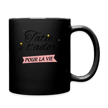Tante Ich Liebe Dich Ein Leben lang Ehefrau Tante Der Liebe - Tasse einfarbig - Schwarz - Rechts