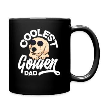 Cool Golden Retriever Dad - Full Colour Mug - black - Right