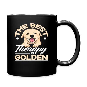 Best Therapy Golden Retriever - Full Colour Mug - black - Right