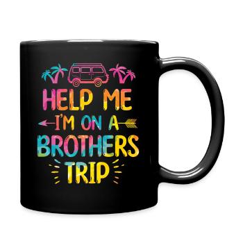 Frères et sœurs, je suis sur le chemin d’un frère - Mug uni - noir - Droite