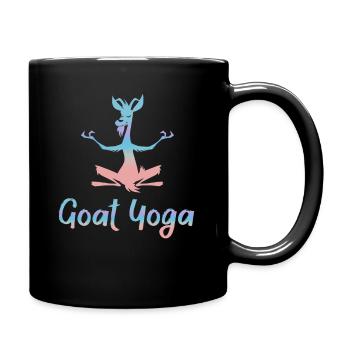 Ziegen-Yoga-Meditation - Tasse einfarbig - Schwarz - Rechts
