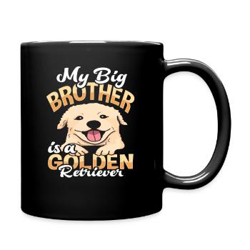 Golden Retriever Kinder Spruch - Tasse einfarbig - Schwarz - Rechts
