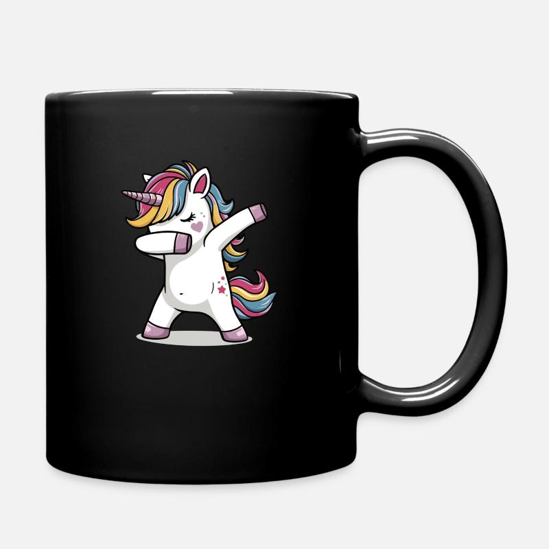 Unicorn dubbing, Dubbing Einhorn - Tasse einfarbig - Schwarz