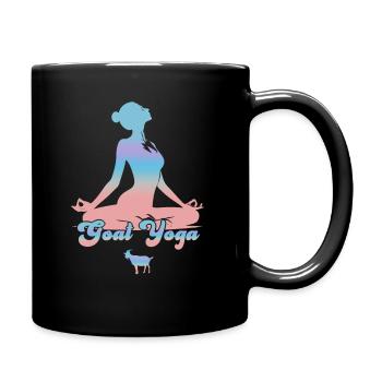 Méditation Yoga Chèvre - Mug uni - noir - Droite