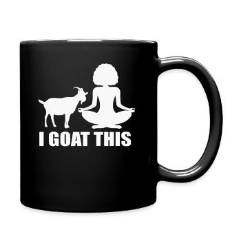 Je chèvre ce passionné de yoga - Mug uni - noir - Droite