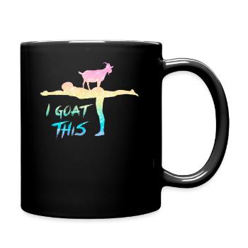 Je chèvre ce passionné de yoga - Mug uni - noir - Droite