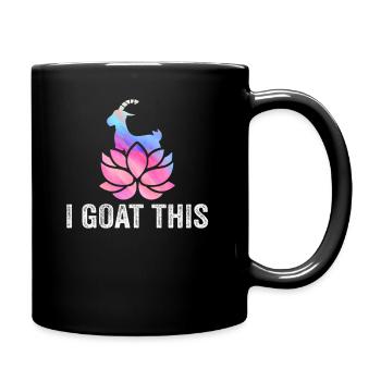 Je chèvre ce passionné de yoga - Mug uni - noir - Droite