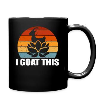 Je chèvre ce passionné de yoga - Mug uni - noir - Droite