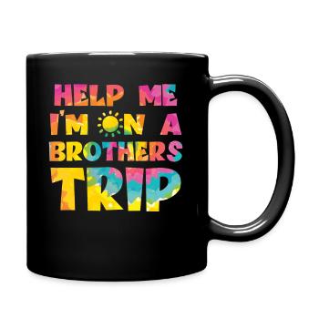 Frères et sœurs, je suis sur le chemin d’un frère - Mug uni - noir - Droite