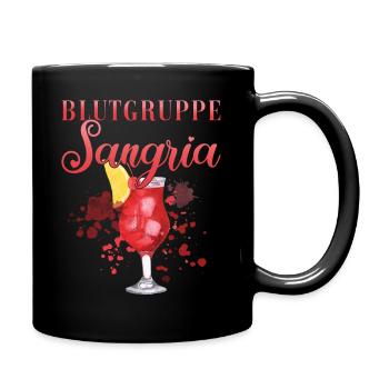 Cocktail Bartender Blutgruppe Sangria - Tasse einfarbig - Schwarz - Rechts