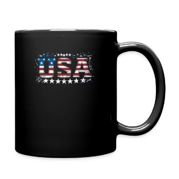 UAS American Pride Stars & Stripes - Full Colour Mug - black - Right