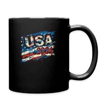 United States 2024 Election American Flag Graffiti - Full Colour Mug - black - Right