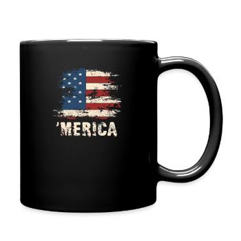 'Merica United States American Independence Day - Full Colour Mug - black - Right