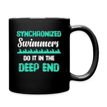 Synchronschwimmer Machen Es Im Wagenrad Ins Kalte - Tasse einfarbig - Schwarz - Rechts