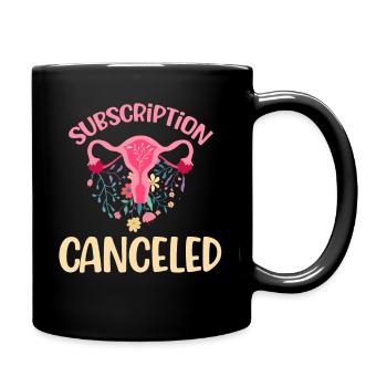 Annulation Survivant d’une hystérectomie drôle - Mug uni - noir - Droite