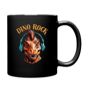 DINO ROCK - Full Colour Mug - black - Right