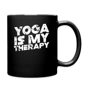 Le yoga est ma thérapie - Mug uni - noir - Droite