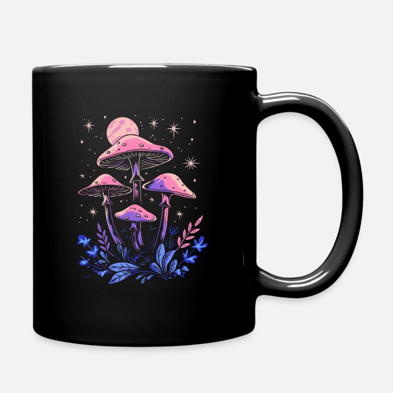 Cottagecore Pilz Mondphasen Goblincore Fairycore - Tasse einfarbig - Schwarz