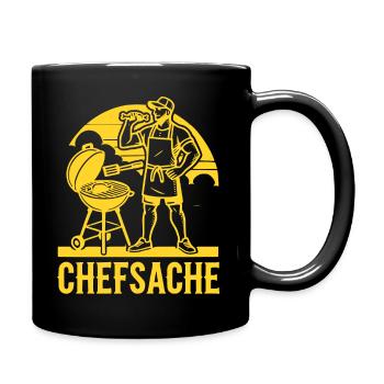 Grillen - Tasse einfarbig - Schwarz - Rechts