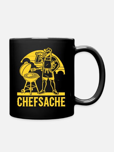Grillen - Tasse einfarbig - Schwarz