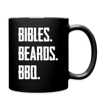 Bibles Beards BBQ - Full Colour Mug - black - Right