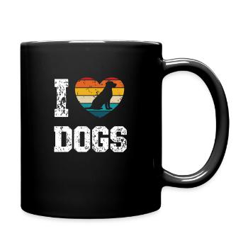 J’adore les chiens - Mug uni - noir - Droite