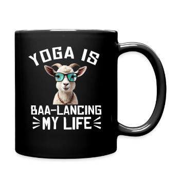 Goat Yoga Équilibrer ma vie - Mug uni - noir - Droite