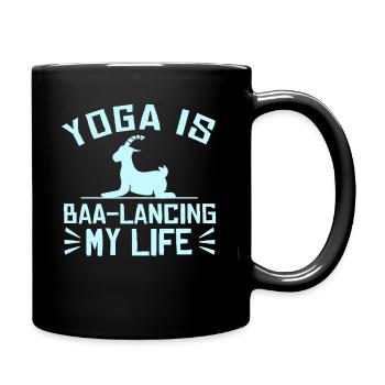 Goat Yoga Équilibrer ma vie - Mug uni - noir - Droite