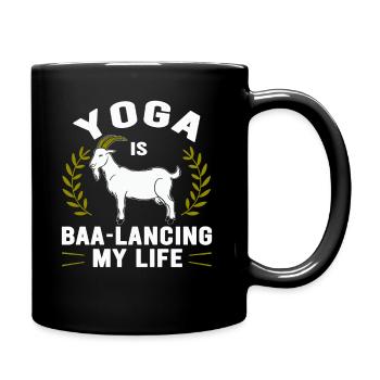 Goat Yoga Équilibrer ma vie - Mug uni - noir - Droite